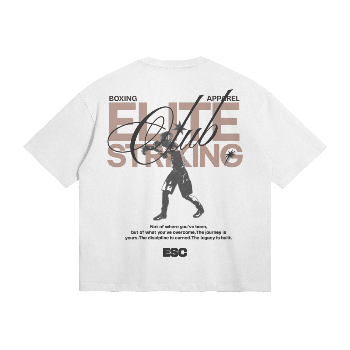 Elite Striking Club Boxer Boxy T-ShirtPODpartnerElite Striking Club110U013YB5M03387704White